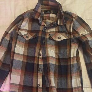 Plaid Button-Up Shirt